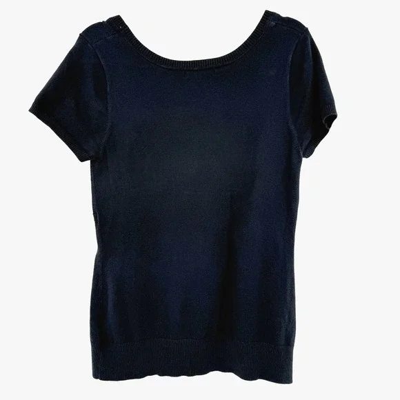 VTG Y2K Old Navy Womens Top Large Black‎ Preppy Empire Waist Milkmaid Grunge - Picture 4 of 8